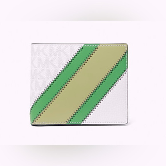 ❌SOLD❌NIB Michael Kors Cooper Logo and Striped Billfold Wallet - Picture 5 of 5